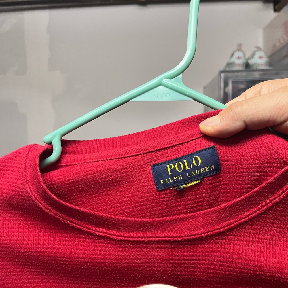 Ralph Lauren Polo Red Textured Crew Neck - Picture 2 of 2
